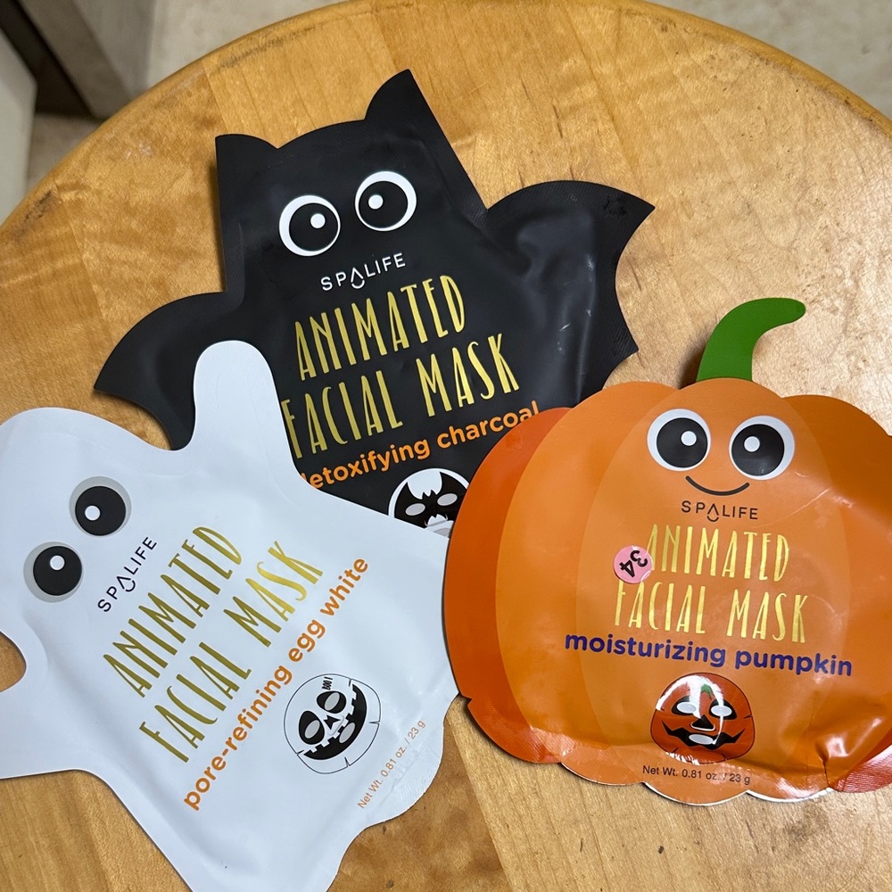 SpaLife Spooky Halloween Face Masks for Women Set of Three - Fun Gifts